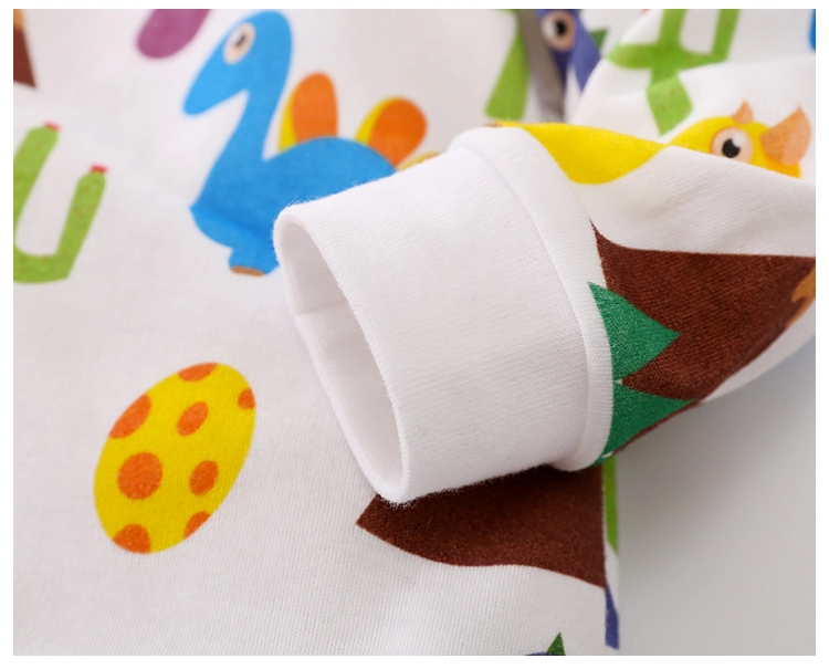 Sleeve Round Collar Cute Dinosaur Printed Baby Climbing Clothes, Retail and Wholesale.