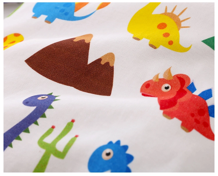 Sleeve Round Collar Cute Dinosaur Printed Baby Climbing Clothes, Retail and Wholesale.