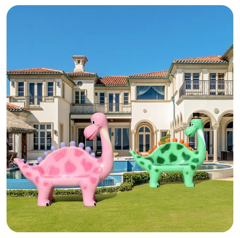 2021 Hot Sale Resin Dinosaur Animals Bench Seats Fiberglass Outdoor Chair for Kids