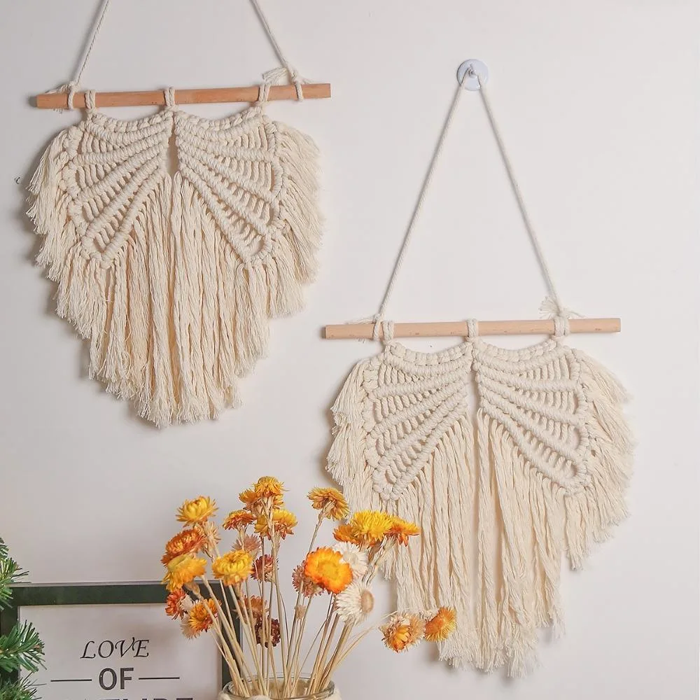 Wall Hanging Angle Wings Woven Bohemian Tapestry Handmade Decoration Ci21890
