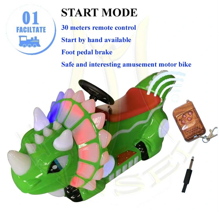 Hansel Children Amusement Park Ride Battery Moving Ride on Dinosaur