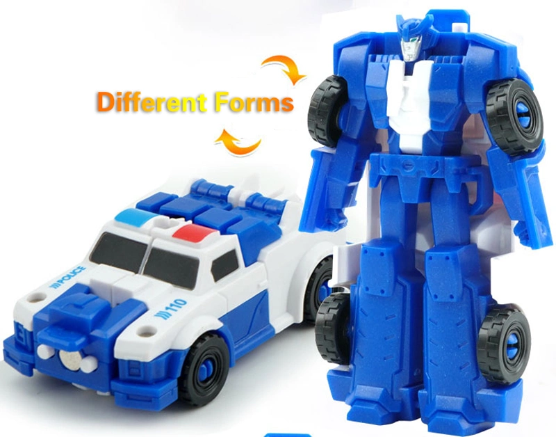 Hot Sale Children Gifts New Car Two-in-One Friction Toy Vehicle Kids Mini Transform Toy Classic Manual Deformation Robot