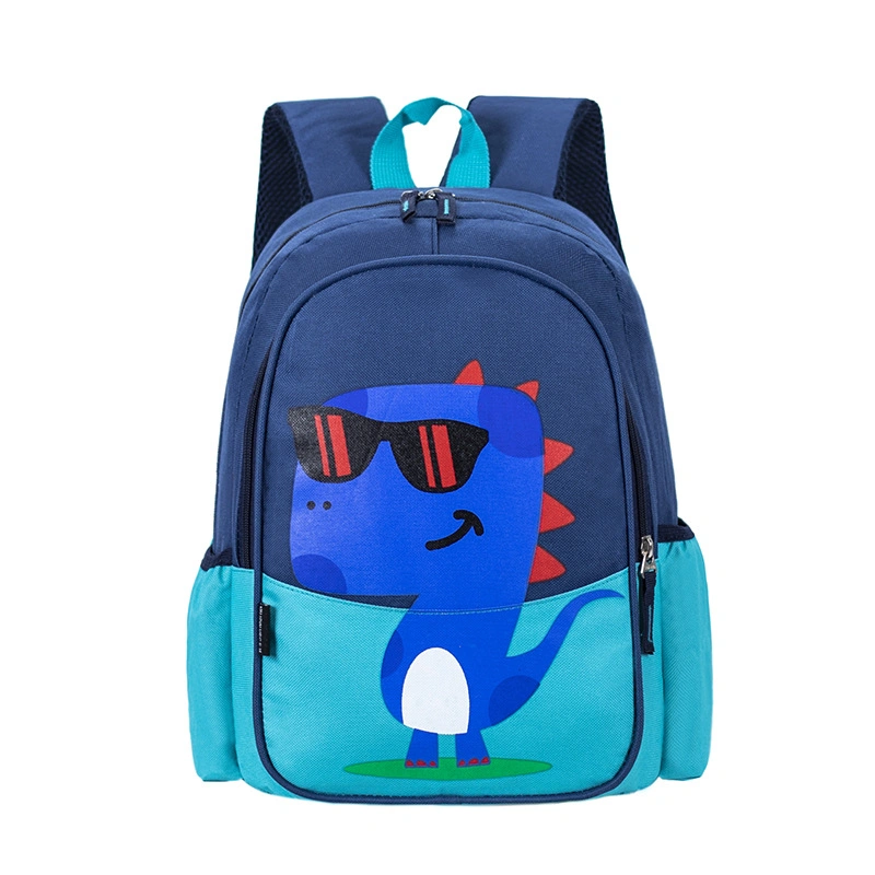 New Nylon Children&prime;s Shoulder Bag Cartoon Dinosaur Kindergarten Backpacks