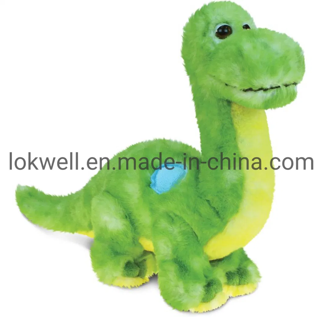 Plush Dinosaur Green Long Neck Animal Monster Toys