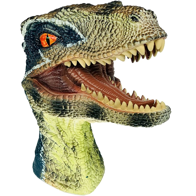 Dinosaur Head Stage Toys Perfect Gift Glove Puppets Role Soft Rubber Play Toys Funny Hand Puppets