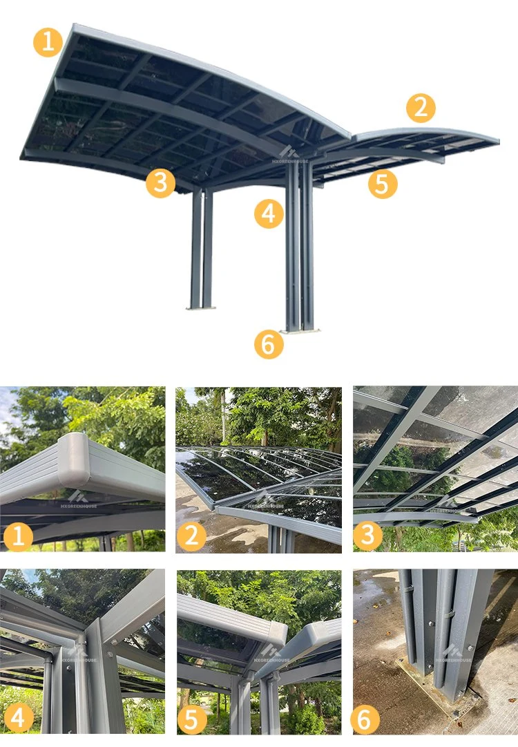 Cover Shelter Crage Moving Parking Modern Aluminum Frame Carport