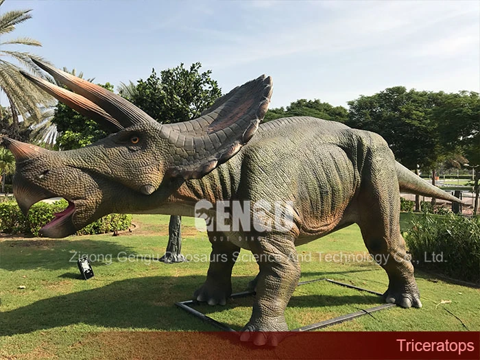 Animatronic Triceratops Theme Park Dinosaur for Sale
