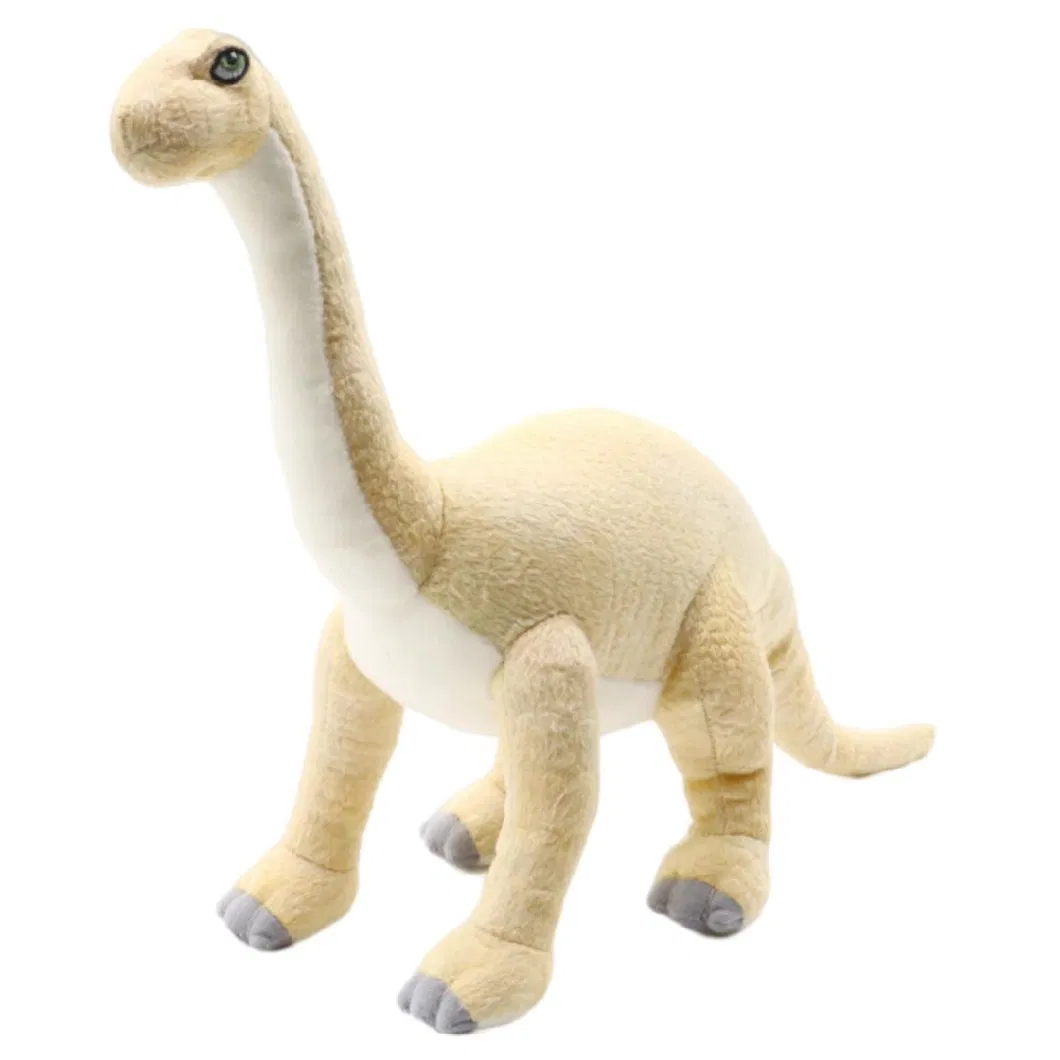 60cm Beige Plush Dragon Kids Toy Dino with Long Neck Baby Gift Stuffed Animal Dinosaur Brachiosaurus Soft Toys Brachiosaurus for Children