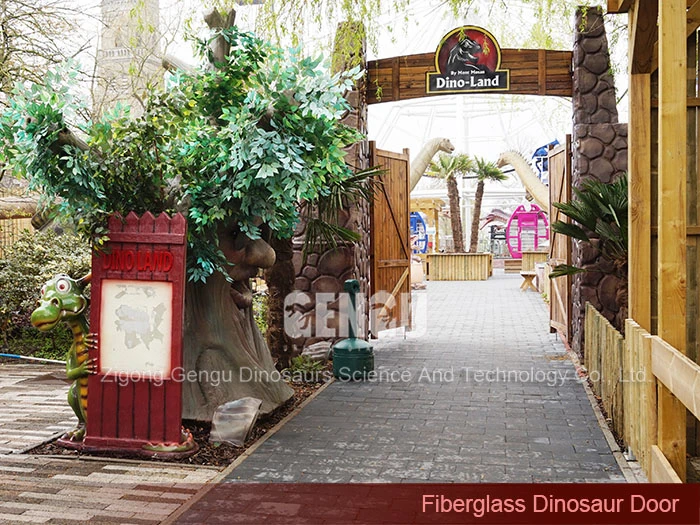 Dinosaur Entrance Used as Amusement Park Equipment