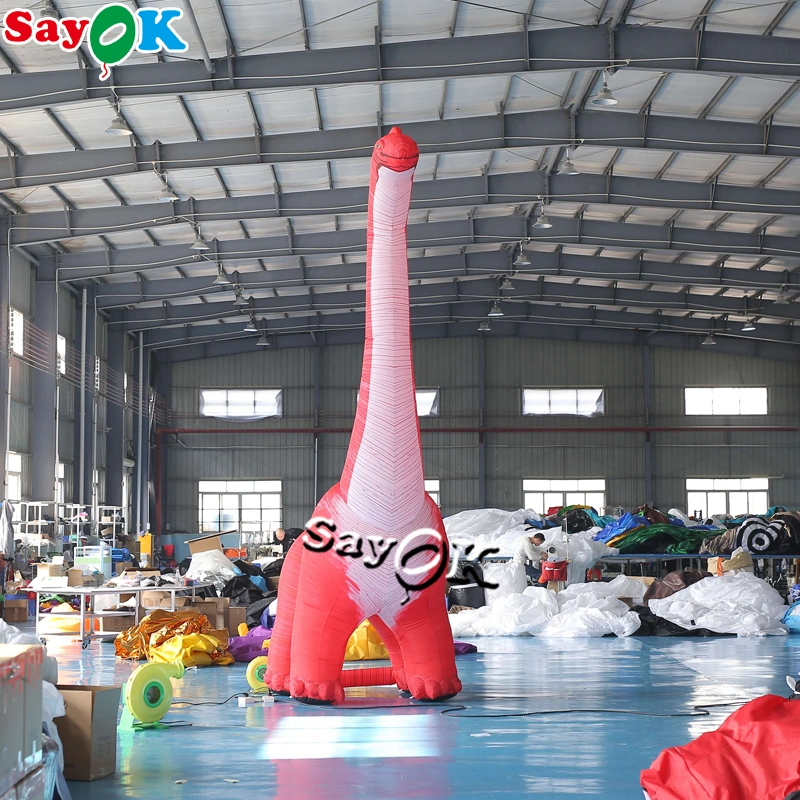Christmas Yard Inflatable Pink Dinosaur for Decoration Outdoor Giant Custom Advertising Inflatable Design Cartoon Animal Mascot Models