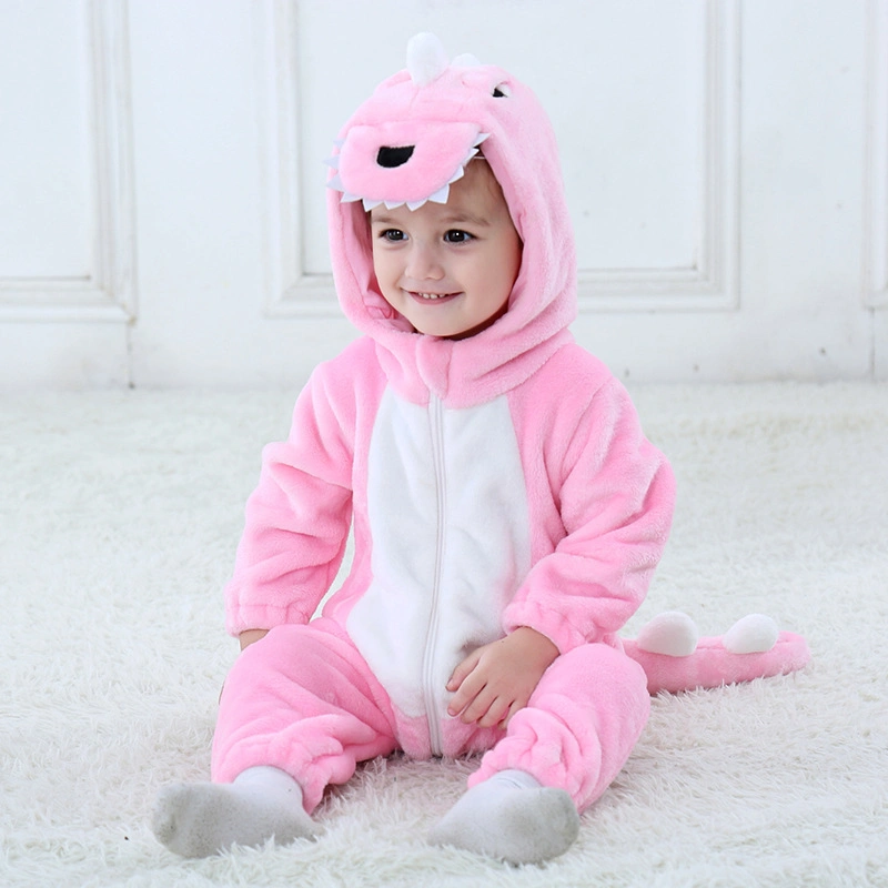 Umorden Baby Dinosaur Kigurumi Green Cartoon Animal Costume Infant Toddler Child Bodysuit Jumpsuit Onesie Flannel Comfortable