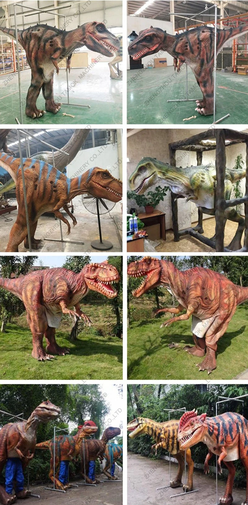 Amusement Park Adult Animatronic T Rex Dinosaur Costume