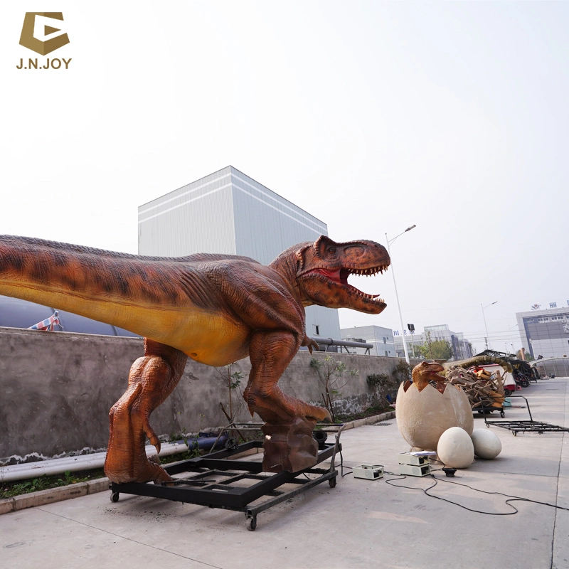 Ad01 Amusement Park Dinosaur T Rex with Baby Egg Animatronic Model