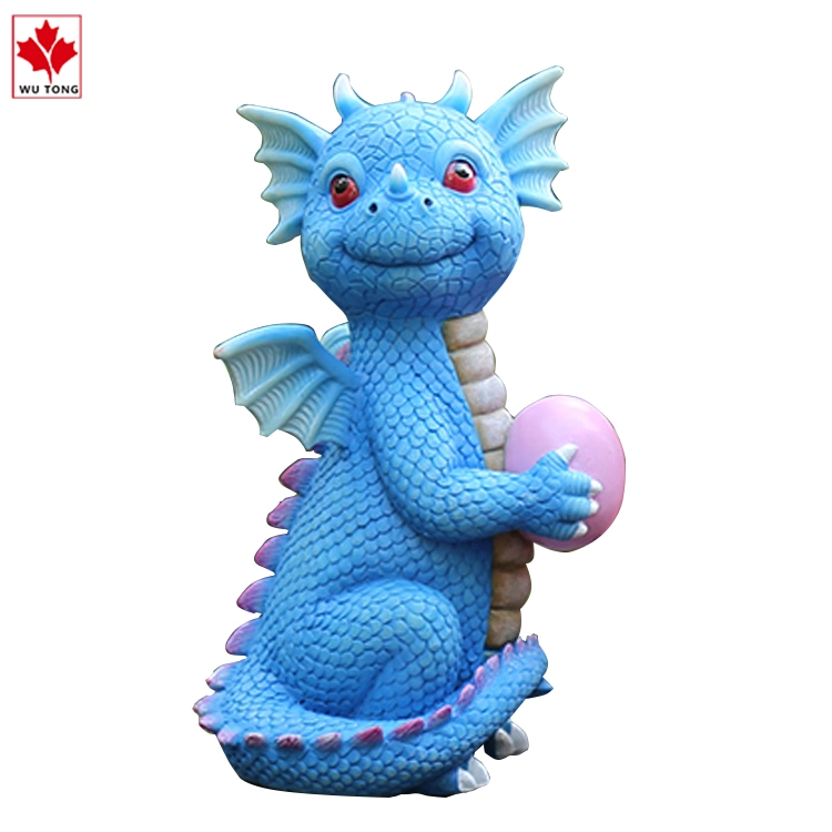 Customized Home Desktop for Children&prime;s Gifts Statue Ornaments Little Blue Dinosaur