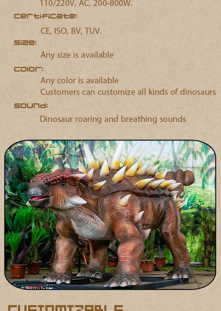 Aetosaurus Outdoor Giant Dinosaur for Exhibition 3D Animatronics Dinosaur Model Life Size Animal Realistic Pose Design
