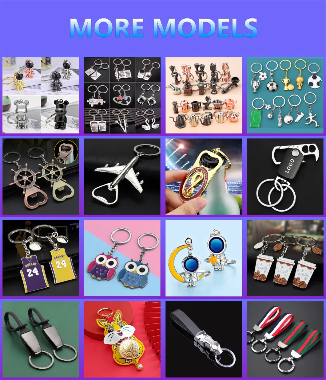 Wholesale Custom Logo 3D Key Chain Cool Keyholder Dinosaur Faux Leather Protective Dental Couple Toyota Keychains Alloy Metal Keychain