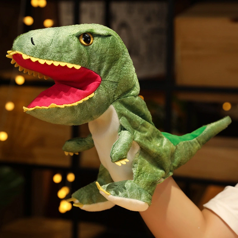 Wild Animal Stuffer Plush Simulate Dinosaur Spinosaurus Triceratops Plushie Kid Children Baby Gift Toy Dino Hand Puppets