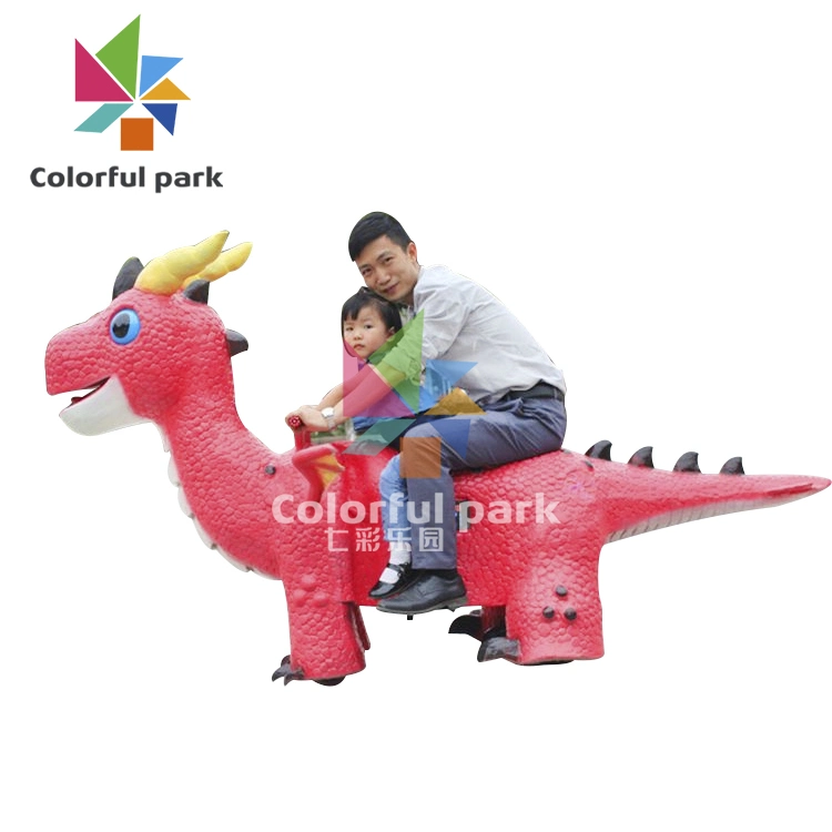 Colorful Park Animatronic Dinosaur Rides Vr Dinosaur Rides Running Dinosaur Ride