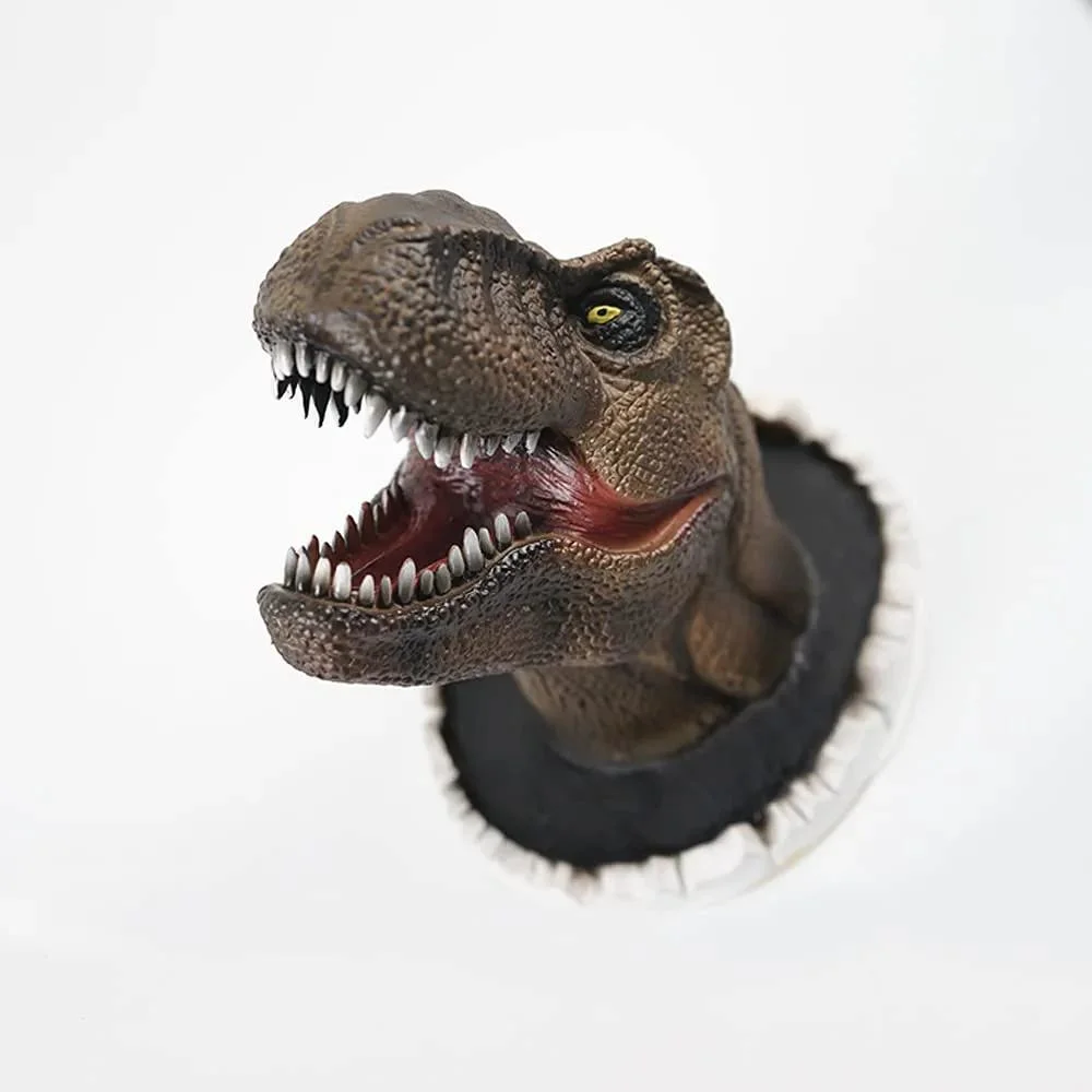 Dinosaur Head Wall Mounted Home Decor Statue