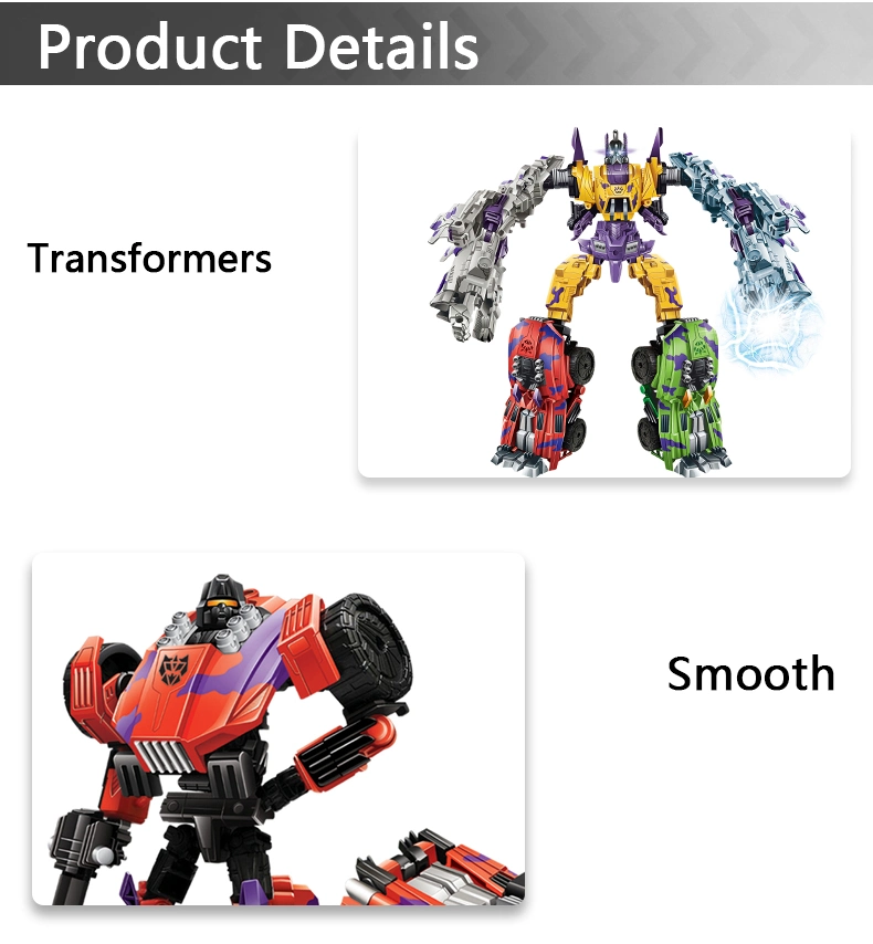 QS Wholesale Best Selling Educational DIY 5 in 1 Transformable Car Robot Assemble Deformation Car Model Toys Transform Robot for Kids