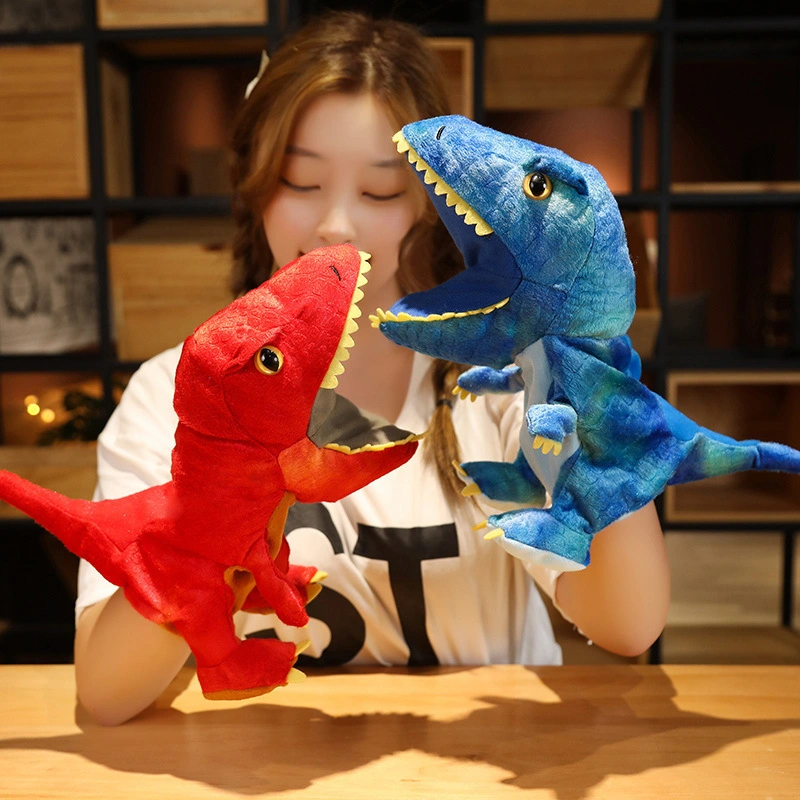 Wild Animal Stuffer Plush Simulate Dinosaur Spinosaurus Triceratops Plushie Kid Children Baby Gift Toy Dino Hand Puppets