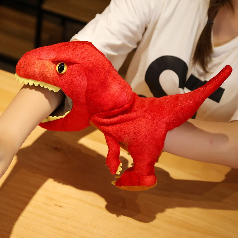 Wild Animal Stuffer Plush Simulate Dinosaur Spinosaurus Triceratops Plushie Kid Children Baby Gift Toy Dino Hand Puppets