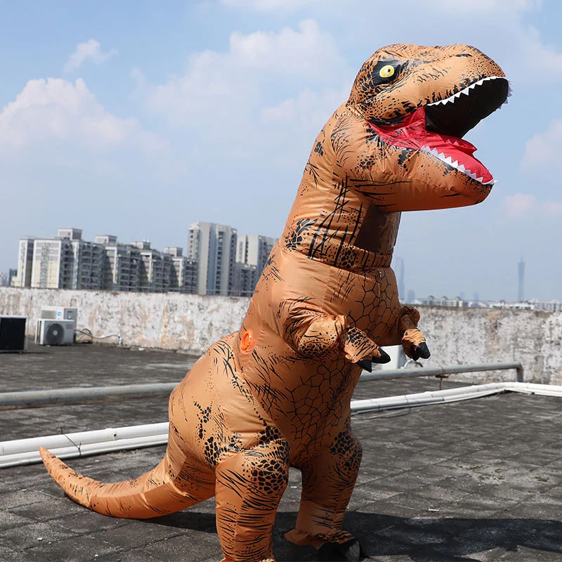 2021 New High Quality Original Inflatable Dinosaur Costume for Party Hallween Christmas, T-Rex, Standard