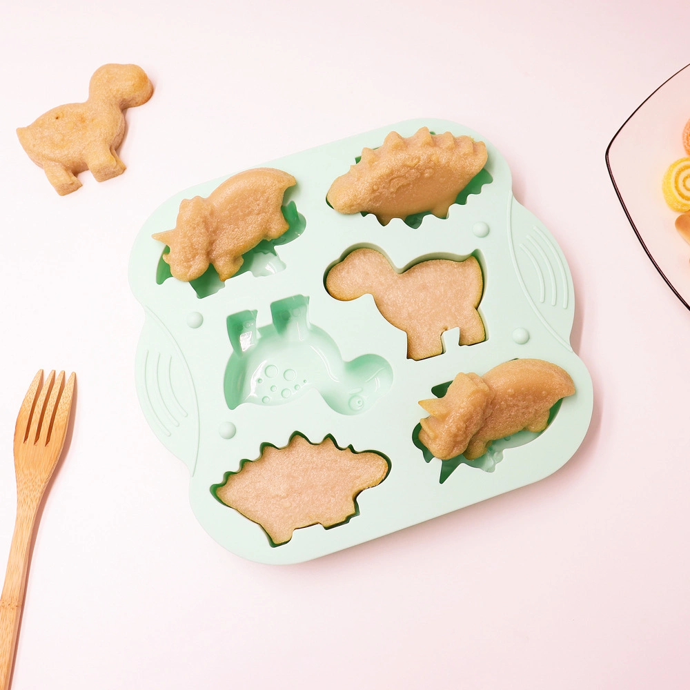 Cute Dinosaur Silicone Mold for Cake, Jello, Cupcake, Cornbread, Brownie