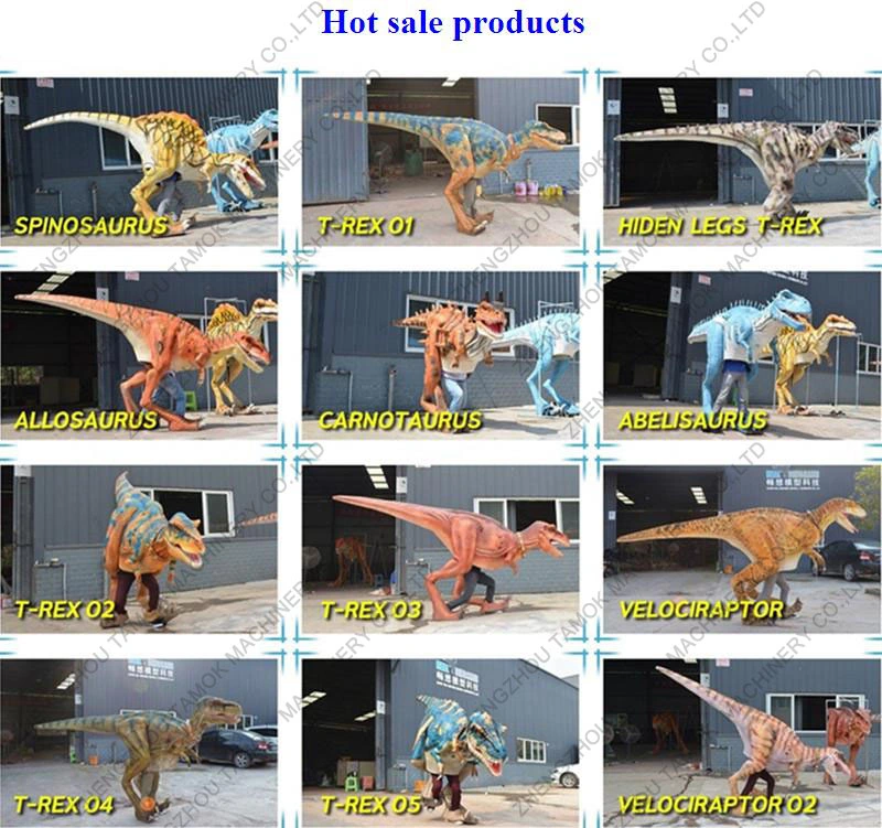 Amusement Park Adult Animatronic T Rex Dinosaur Costume