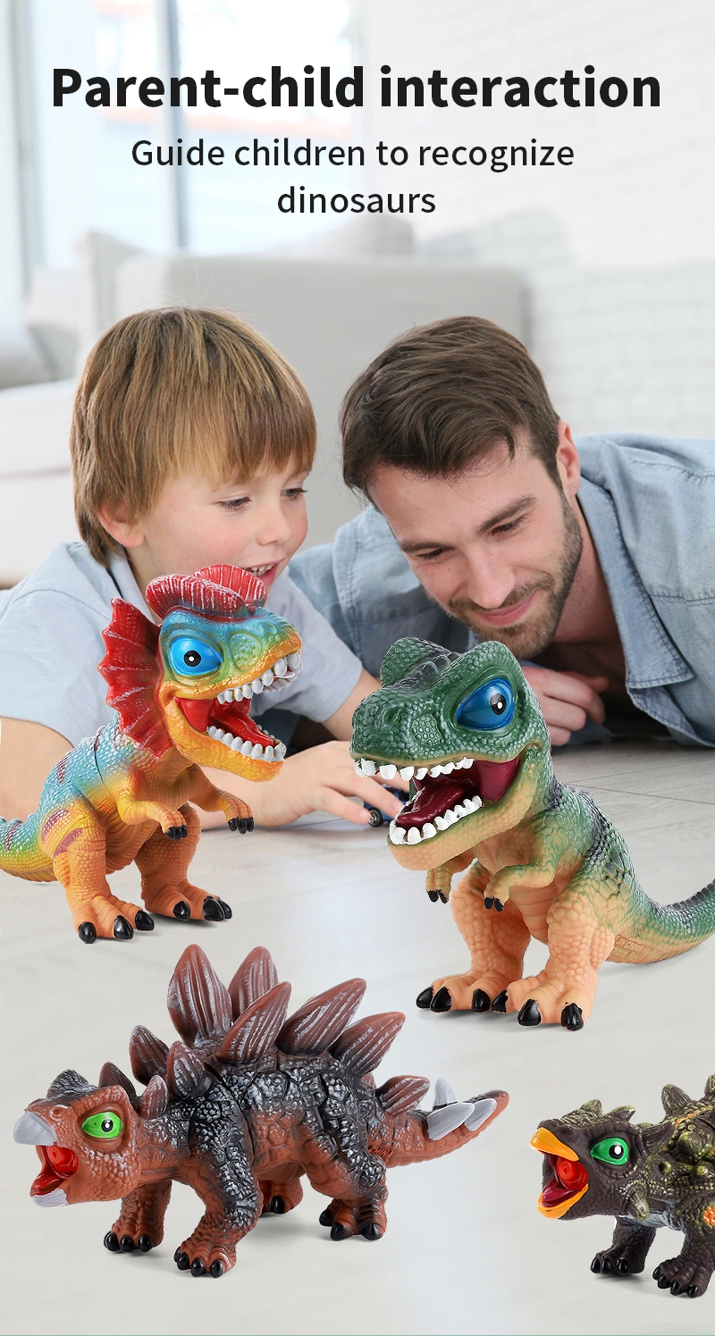 PVC Kids Education Stretchy Toy Dinosaurs Set Soft Toys Rubber Dinosaur with Sound