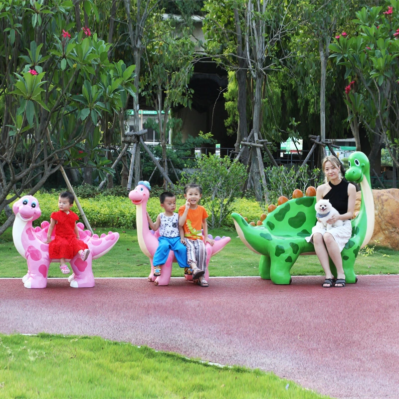 Dinosaur Garden Bench / Fiberglass Dinosaur Garden Bench / Cartoon Dinosaur Bench