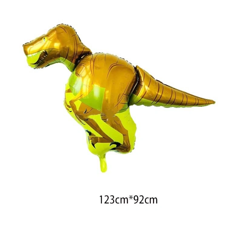 Dinosaur Party Theme Decorated Aluminum Foil Balloon Tyrannosaurus Rex Velociraptor Long-Necked Dinosaur