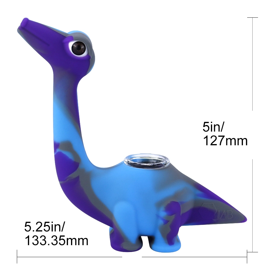 Hot Selling Silicone Dinosaur Tobacco Pipe with Free Bowl