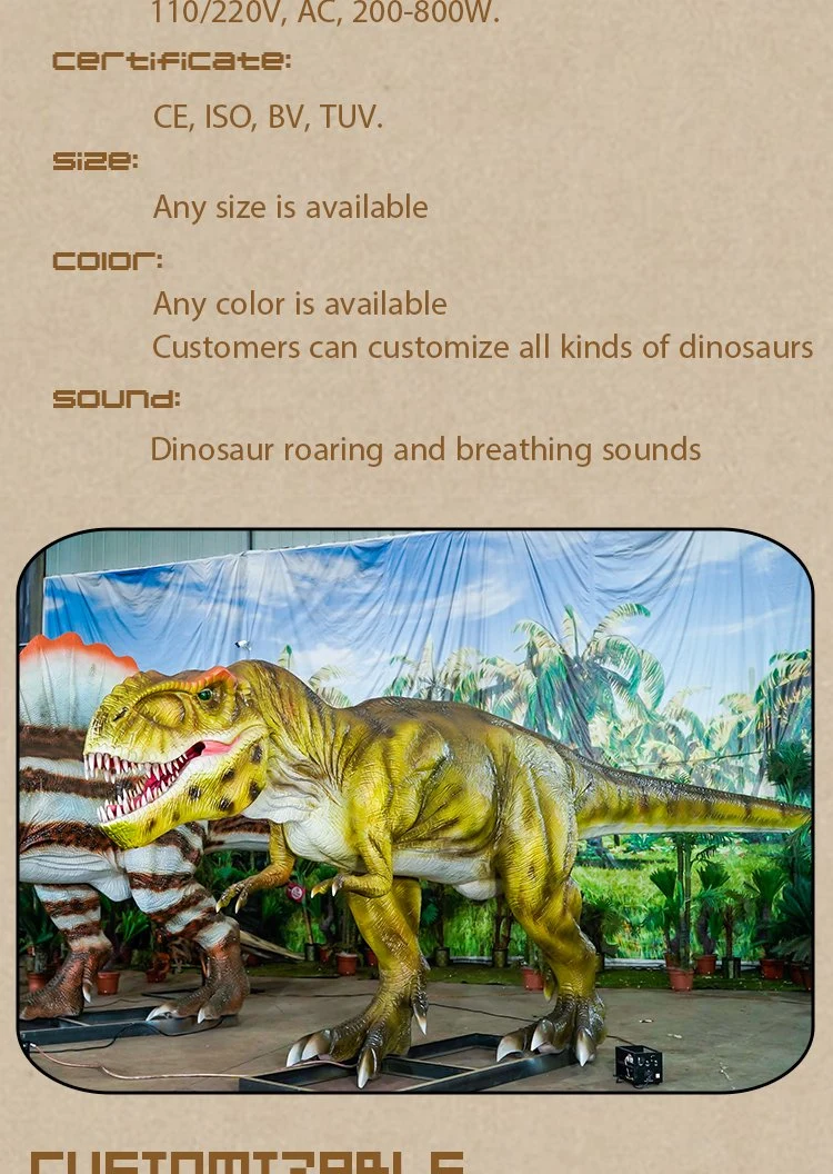 Tyrannosaurus Rex Animatronic Dinosaur Outdoor Playground High Quality Mechanical Full Size Imitation Dinosaur