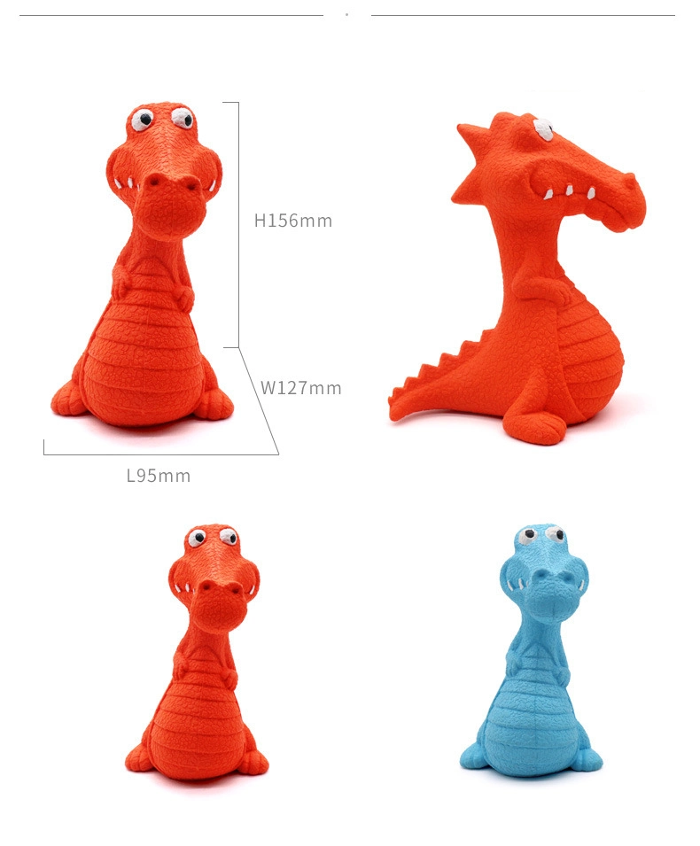 Bite-Resistant Molar Tooth Cleaning Rubber Sounding Dinosaur Toy