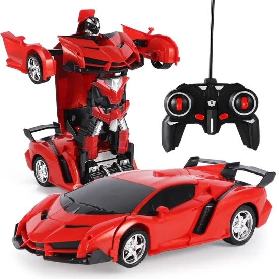 Hot Sale Children Gifts New Car Two-in-One Friction Toy Vehicle Kids Mini Transform Toy Classic Manual Deformation Robot