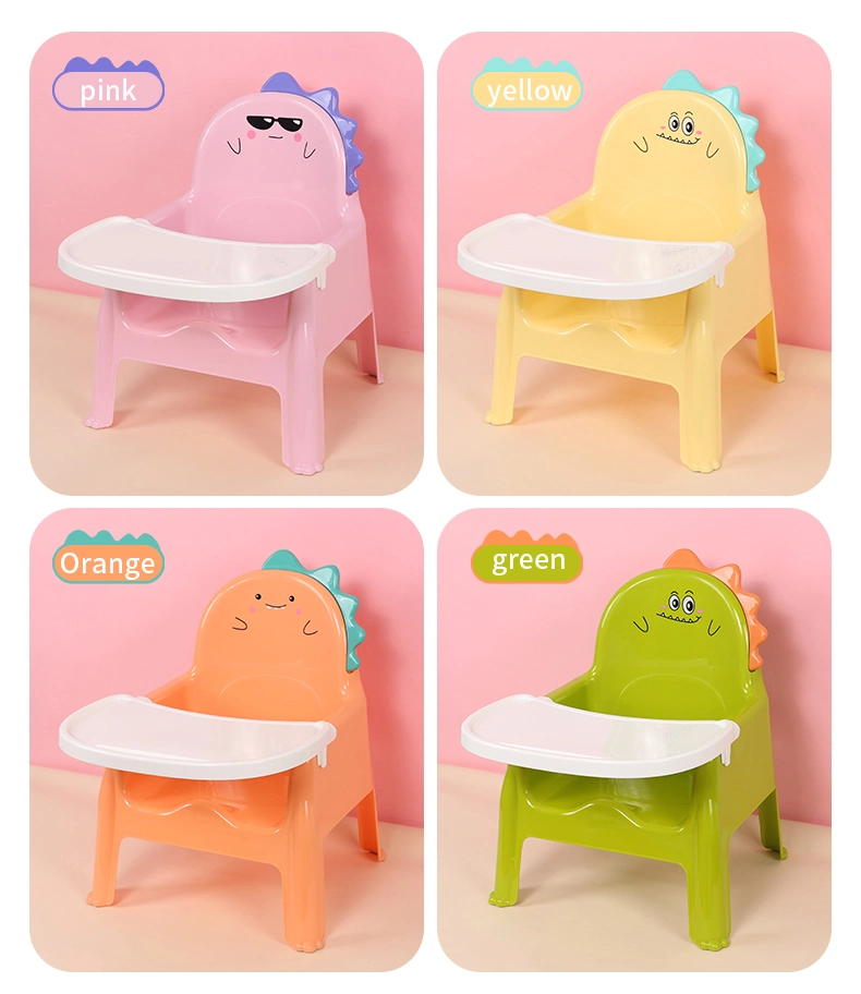 Dinosaur Baby Plastic Chair Cartoon Baby Chair Feeding Child Highchair