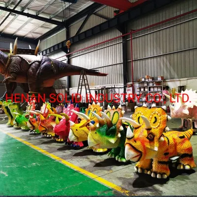 Happy Rides sul parco divertimenti Animal Rides Dinosaur