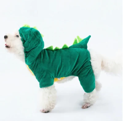 Nuovi costumi in cotone con dinosauro Halloween per piccole medie Cani per animali domestici