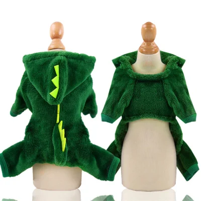 Multi colore Fleece Dog Vest Dinosaur PET Accessori Winter Keep Abiti caldi