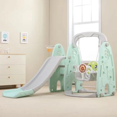 Cartoon Dinosaur Bambini Slide e Swing Combination Giocattoli e playpen