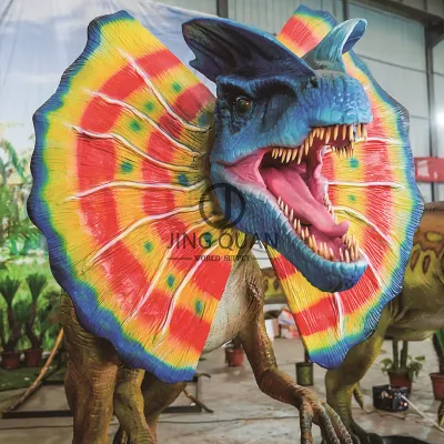 Animatronics Dictyosaurus Jurassic World realistic Robot animatronics Parco dei divertimenti Dinosaur Attrezzatura spostamento statua