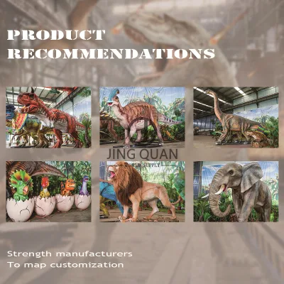 Animatronics Dictyosaurus Jurassic World realistic Robot animatronics Parco dei divertimenti Dinosaur Attrezzatura spostamento statua