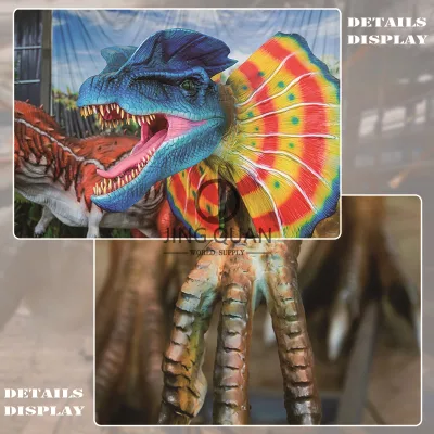 Animatronics Dictyosaurus Jurassic World realistic Robot animatronics Parco dei divertimenti Dinosaur Attrezzatura spostamento statua