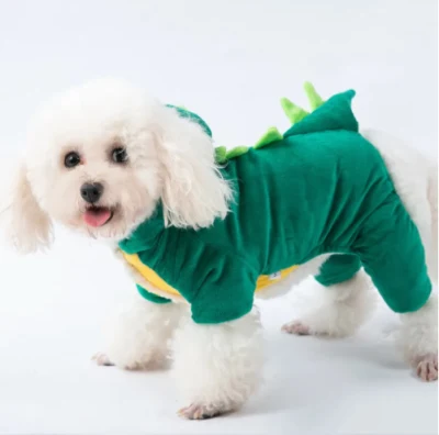 Nuovi costumi in cotone con dinosauro Halloween per piccole medie Cani per animali domestici