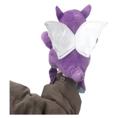 Cucciolo di drago con puttino viola personalizzato 32 cm (a) Plush Cuccioli di cuccioli di dinosauro animale di zuppino a mano in Jurassic Periodo