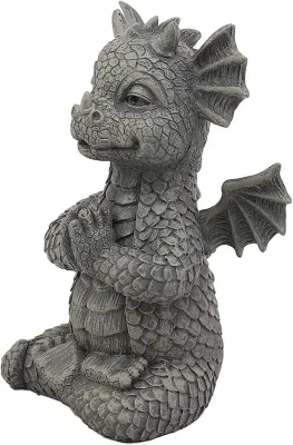 Statua del Drago del Giardino insieme decorazione esterna di dinosauro resina