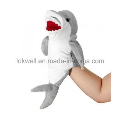  Peluche Toy Factory Soft farcito animale verde dinosauro mano Puppet