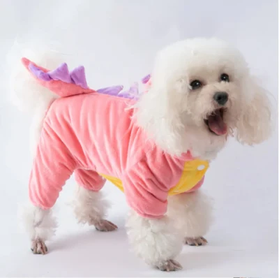Nuovi costumi in cotone con dinosauro Halloween per piccole medie Cani per animali domestici
