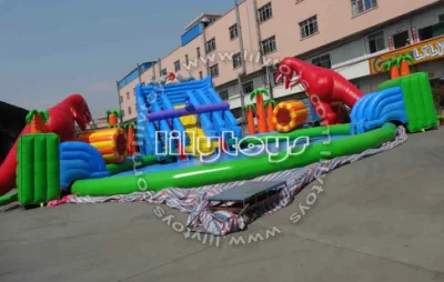 PVC telone Dinosauro parco a tema gonfiabile acqua Parco per giocare Attrezzatura a terra